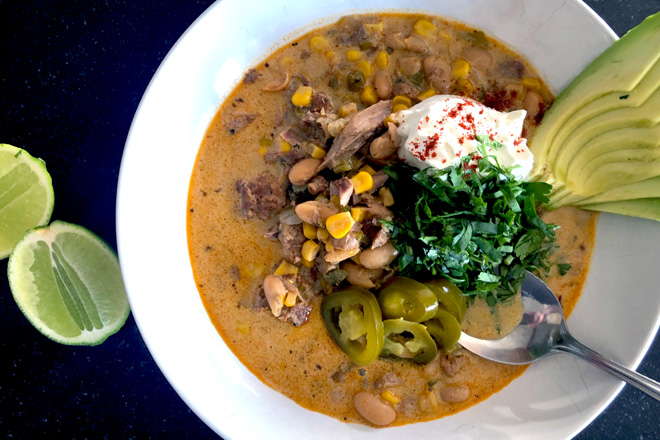 Gamebird Gourmet // Creamy White Pheasant Chili